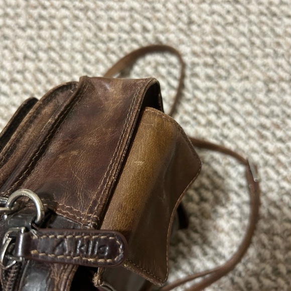 Adrian Klis crossbody wallet EUC Brown Leather Wallet with multiple billfolds - Picture 4 of 16